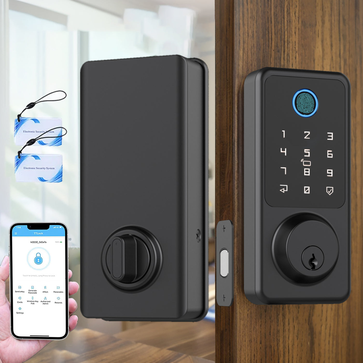 Smart Door Lock 5-in-1 Keyless Entry Door Lock