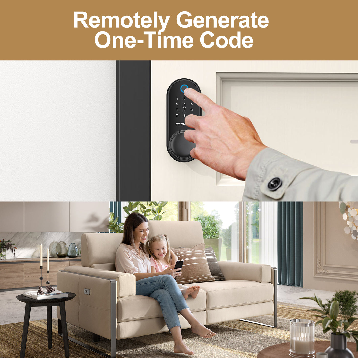 Smart Door Lock with Knob Geonfino