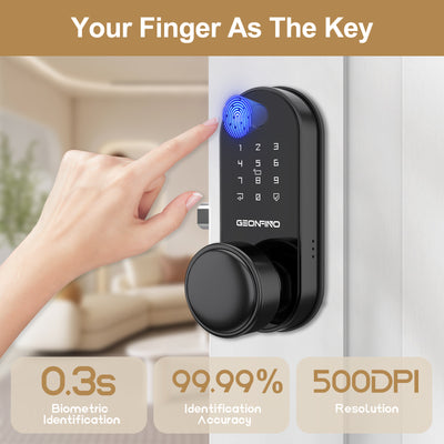 Smart Door Lock with Knob Geonfino