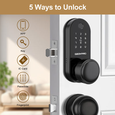 Smart Door Lock with Knob Geonfino