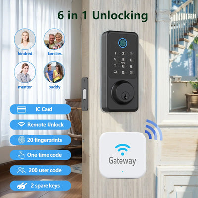 Smart Door Lock Set | Gateway Included Geonfino