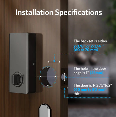 GEONFINO G5 Keyless Entry Door Lock with Bluetooth & App - Geonfino