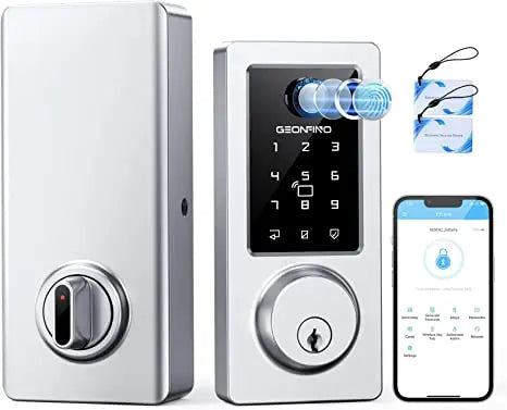 GEONFINO G5 Pro Fingerprint Keyless Door Lock with Bluetooth & App - Geonfino